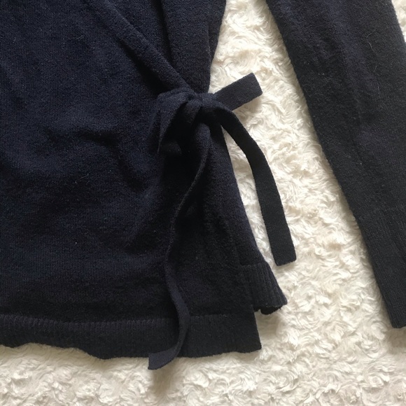 LOFT | Navy Blue Side Tie Wrap Sweater - Picture 4 of 5